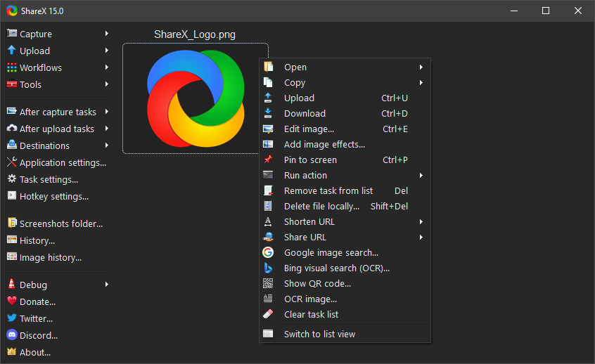 ShareX screenshot example one