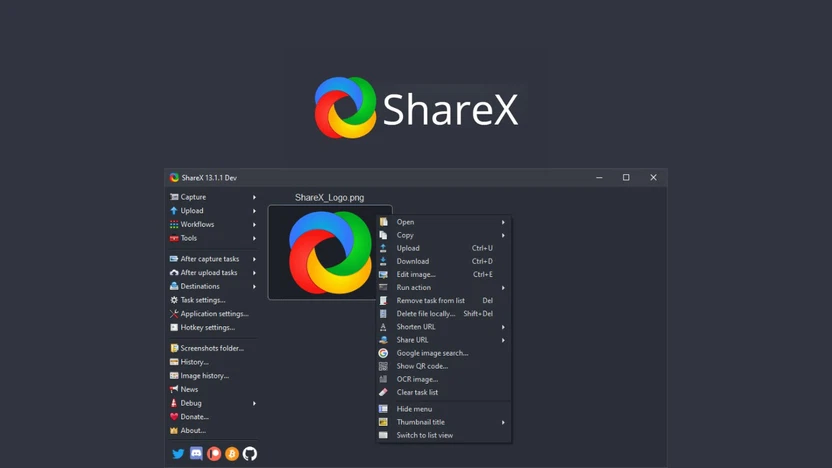 ShareX decorative graphic